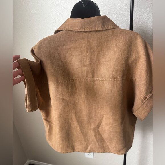 Banana Republic Cruz Linen Utility Top Size Medium 100% Linen - Picture 6 of 12